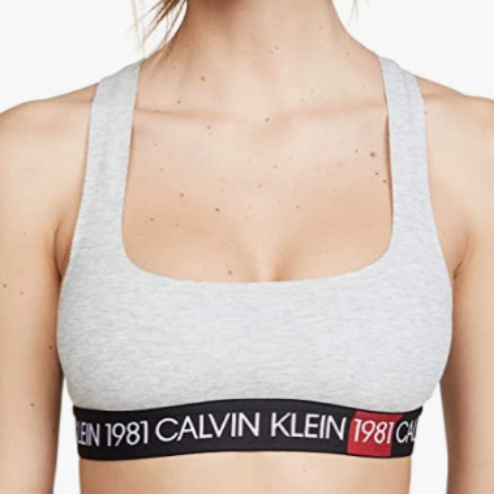 CK 1981 Bold Cotton Unlined Bralette